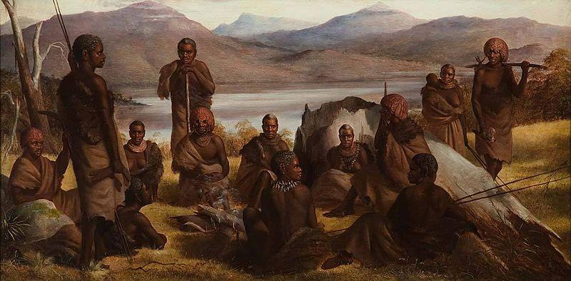 Robert Dowling Group of Natives of Tasmania China oil painting art